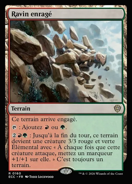 Ravin enragé, carte Magic ECC 160 — extension Lorwyn Eclipsed Commander