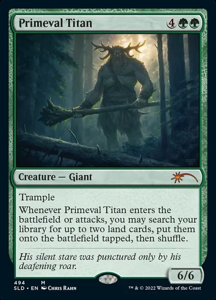 Titan primitif, carte Magic SLD 494 — extension Secret Lair Drop
