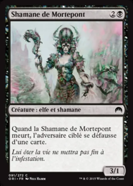 Shamane de Mortepont, carte Magic ORI 91 — extension Magic Origines