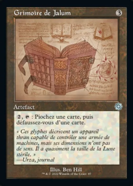 Grimoire de Jalum, carte Magic BRR 87 — extension The Brothers' War Retro Artifacts