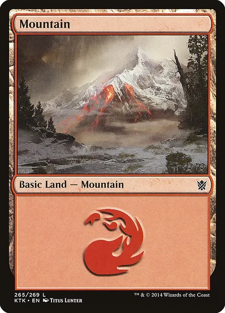 Mountain, Magic card KTK 265 — Khans of Tarkir set