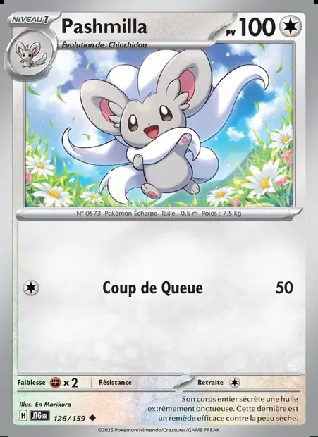 Pashmilla, carte Pokémon JTG 126 — extension Aventures Ensemble