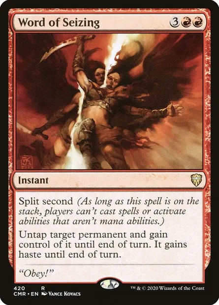 Word of Seizing, Magic card CMR 420 — Commander Legends set