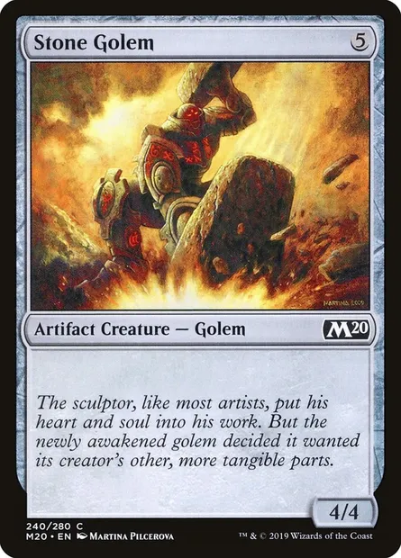 Stone Golem, Magic card M20 240 — Core Set 2020 set