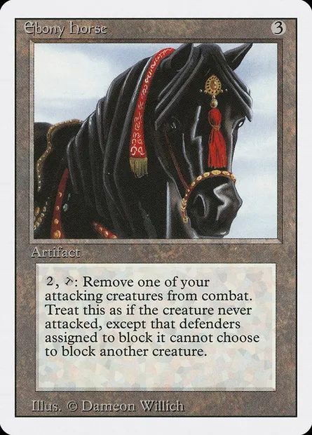 Ebony Horse, Magic card 3ED 247 — Revised Edition set