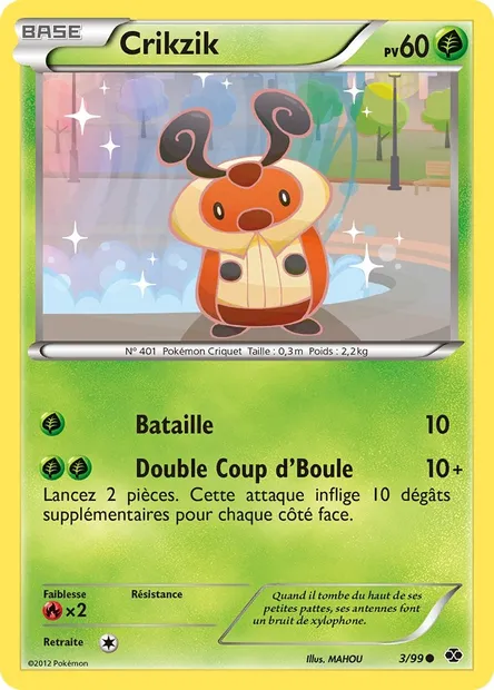 Crikzik, carte Pokémon NXD 3 — extension Destinées Futures