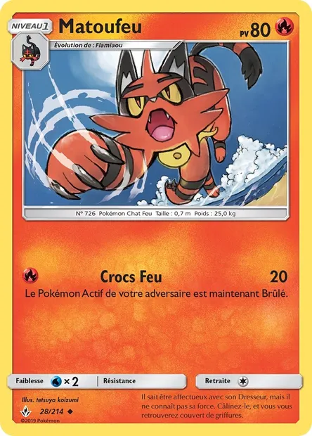 Matoufeu, carte Pokémon UNB 28 — extension Alliance Infaillible