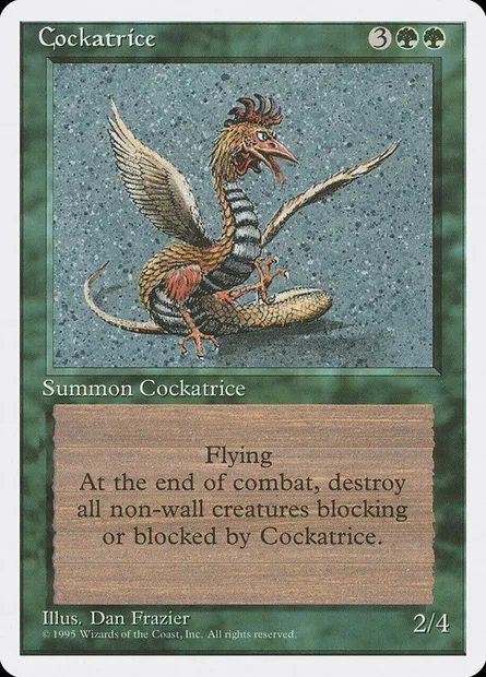 Cocatrix, carte Magic 4ED 237 — extension Quatrième Edition