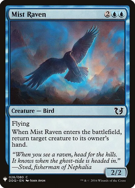 Mist Raven, Magic card PLST DDQ-26 — The List set