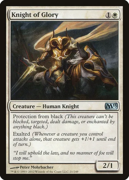 Knight of Glory, Magic card M13 21 — Magic 2013 set
