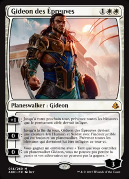 Gideon des Épreuves, carte Magic AKH 14 — extension Amonkhet