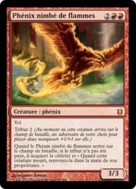 Phénix nimbé de flammes, carte Magic BNG 97 — extension Créations divines