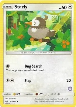 Starly, Pokémon card TK11 081-15 — SM Trainer Kit: Alolan Sandslash & Alolan Ninetales set