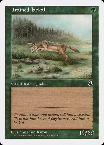 Trained Jackal, carte Magic PTK 155 — extension Portal Three Kingdoms