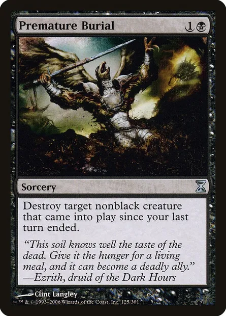 Premature Burial, Magic card TSP 125 — Time Spiral set