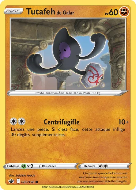 Tutafeh de Galar, carte Pokémon CRE 82 — extension Règne de Glace