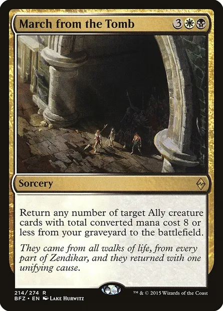 March from the Tomb, Magic card BFZ 214 — Battle for Zendikar set