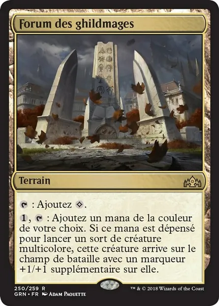 Forum des ghildmages, carte Magic GRN 250 — extension Les Guildes de Ravnica