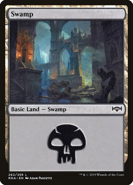 Marais, carte Magic RNA 262 — extension L'allégeance de Ravnica
