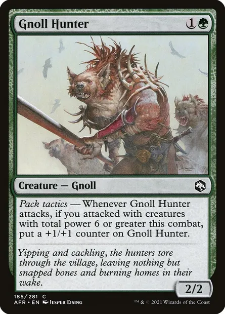 Gnoll Hunter, Magic card AFR 185 — Adventures in the Forgotten Realms set