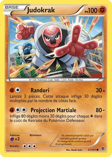 Judokrak, carte Pokémon PLB 51 — extension Explosion Plasma