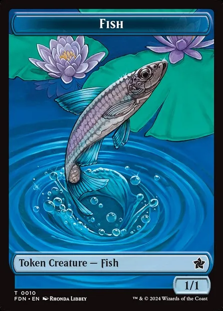 Fish, carte Magic TFDN 10 — extension Foundations Tokens