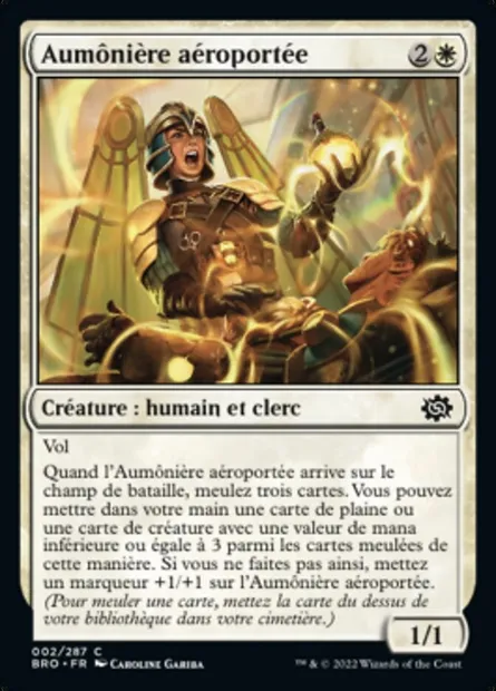 Aumônière aéroportée, carte Magic BRO 2 — extension La Guerre Fratricide