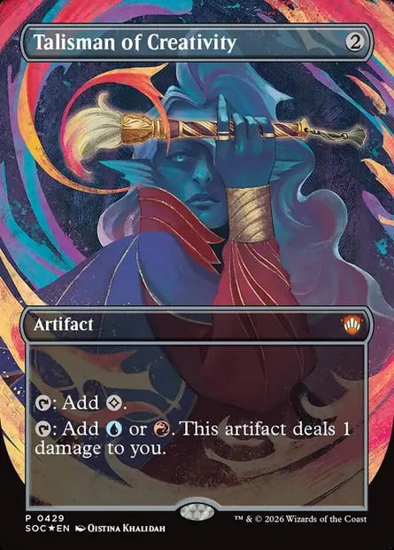 Talisman de créativité, carte Magic SOC 429 — extension Secrets of Strixhaven Commander