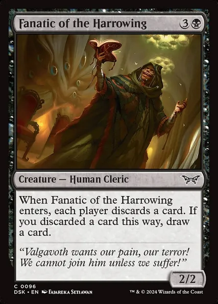 Fanatic of the Harrowing, Magic card DSK 96 — Duskmourn: House of Horror set