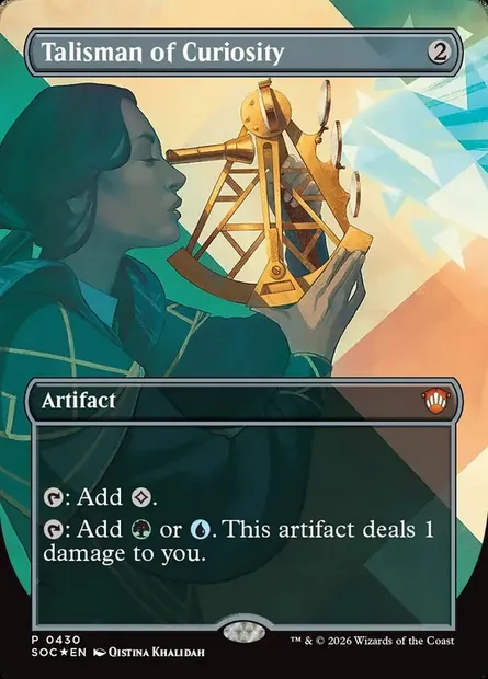 Talisman de curiosité, carte Magic SOC 430 — extension Secrets of Strixhaven Commander