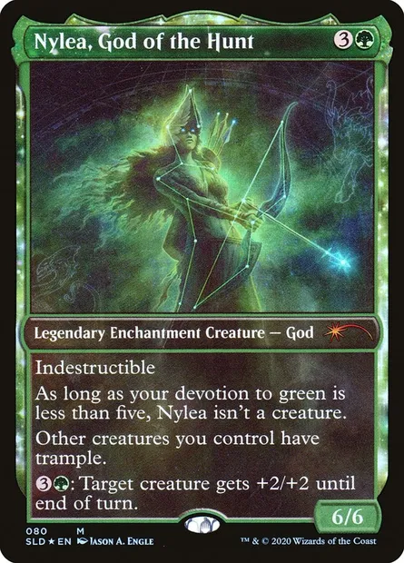 Nyléa, déesse de la Chasse, carte Magic SLD 80 — extension Secret Lair Drop