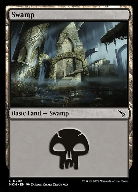 Swamp, Magic card MKM 282 — Murders at Karlov Manor set