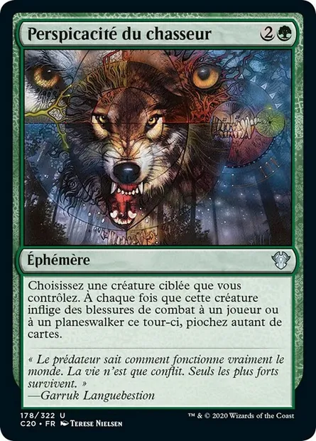Perspicacité du chasseur, carte Magic C20 178 — extension Commander 2020