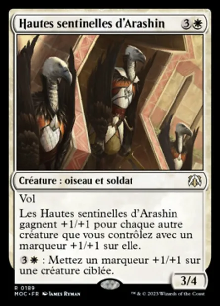 Hautes sentinelles d'Arashin, carte Magic MOC 189 — extension March of the Machine Commander