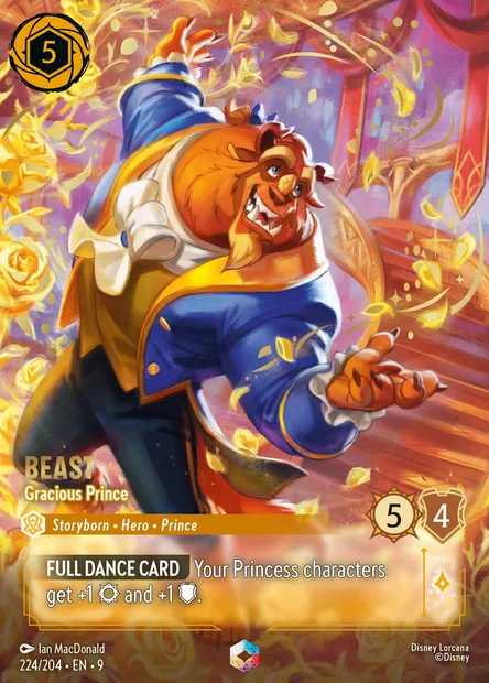 Beast - Gracious Prince, Disney Lorcana card CH9-224 — Fabled set
