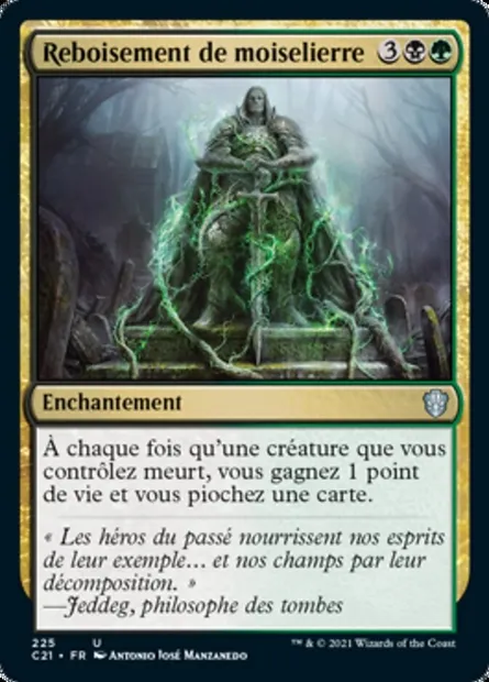 Reboisement de moiselierre, carte Magic C21 225 — extension Commander 2021
