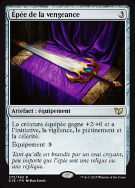 Épée de la vengeance, carte Magic C15 272 — extension Commander 2015