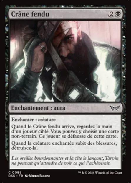 Crâne fendu, carte Magic DSK 88 — extension Duskmourn: House of Horror