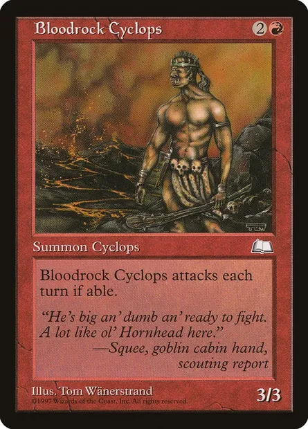 Bloodrock Cyclops, Magic card WTH 90 — Weatherlight set