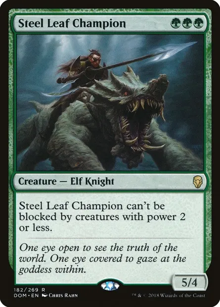 Steel Leaf Champion, Magic card DOM 182 — Dominaria set