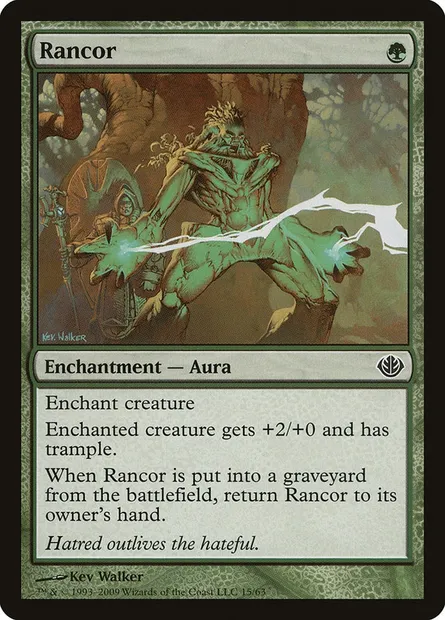 Rancor, Magic card DDD 15 — Duel Decks: Garruk vs. Liliana set