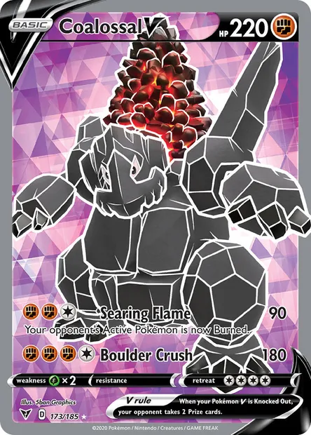 Coalossal V, Pokémon card VIV 173 — Vivid Voltage set