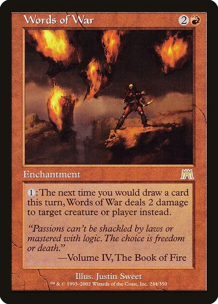Paroles de guerre, carte Magic ONS 244 — extension Carnage