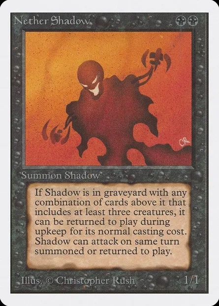 Mânes infernaux, carte Magic 2ED 117 — extension Unlimited Edition