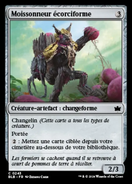Moissonneur écorciforme, carte Magic BLB 243 — extension Bloomburrow