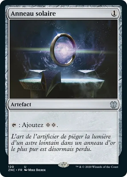 Anneau solaire, carte Magic ZNC 120 — extension Zendikar Rising Commander