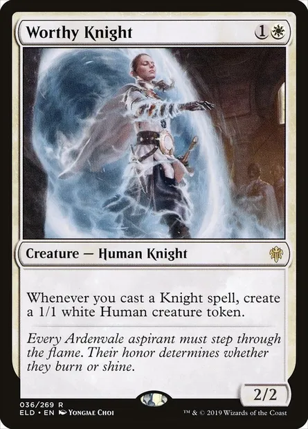 Worthy Knight, Magic card ELD 36 — Throne of Eldraine set