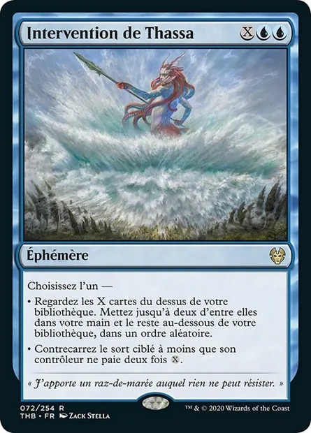Intervention de Thassa, carte Magic THB 72 — extension Theros Beyond Death