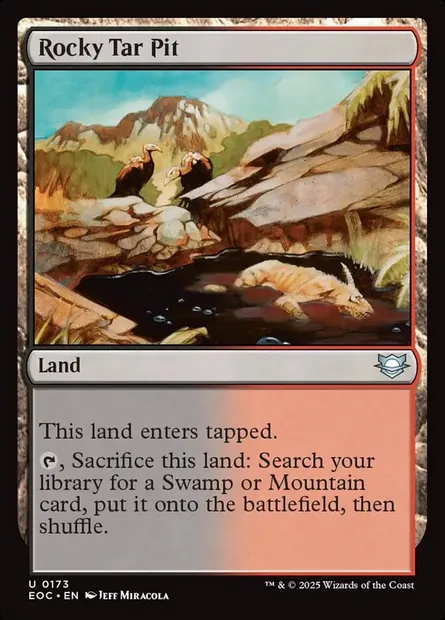 Rocky Tar Pit, Magic card EOC 173 — Edge of Eternities Commander set