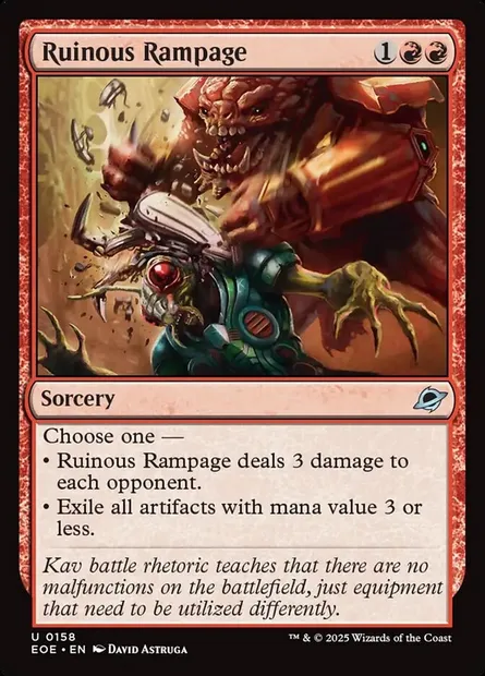 Ruinous Rampage, Magic card EOE 158 — Edge of Eternities set